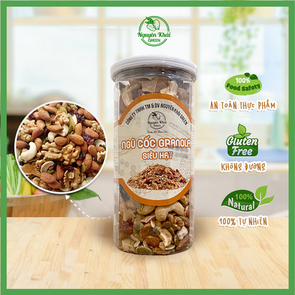 Granola siêu hạt Nguyên Khải Green